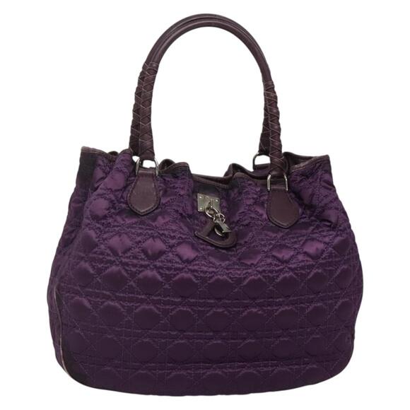 DIOR Canage Tote Bag Nylon Purple Silver - Picture 1 of 12